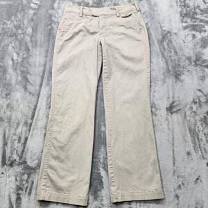 Dockers Pants Womens 4 Beige Khaki Favorite Fit Jaelynn Mid Rise Trouser Leg